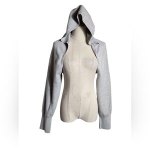 Wild Fable Light Gray Hooded Sweater Shrug NWT